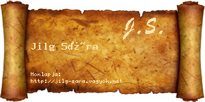 Jilg Sára névjegykártya